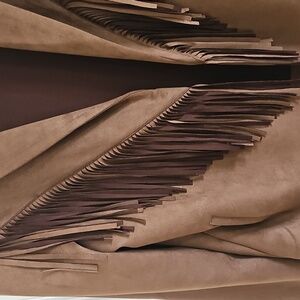 Maurices Brown Suede Fringe Blazer Jacket